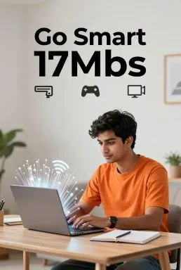 GoInternet Go Smart 17Mbps - Powered by Logon Broadband - Jazz FTTH Package Karachi, Lahore, Hyderabad, Multan