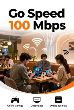 GoInternet Go Speed 100Mbps - Powered by Logon Broadband - Jazz FTTH Package Karachi, Lahore, Hyderabad, Multan